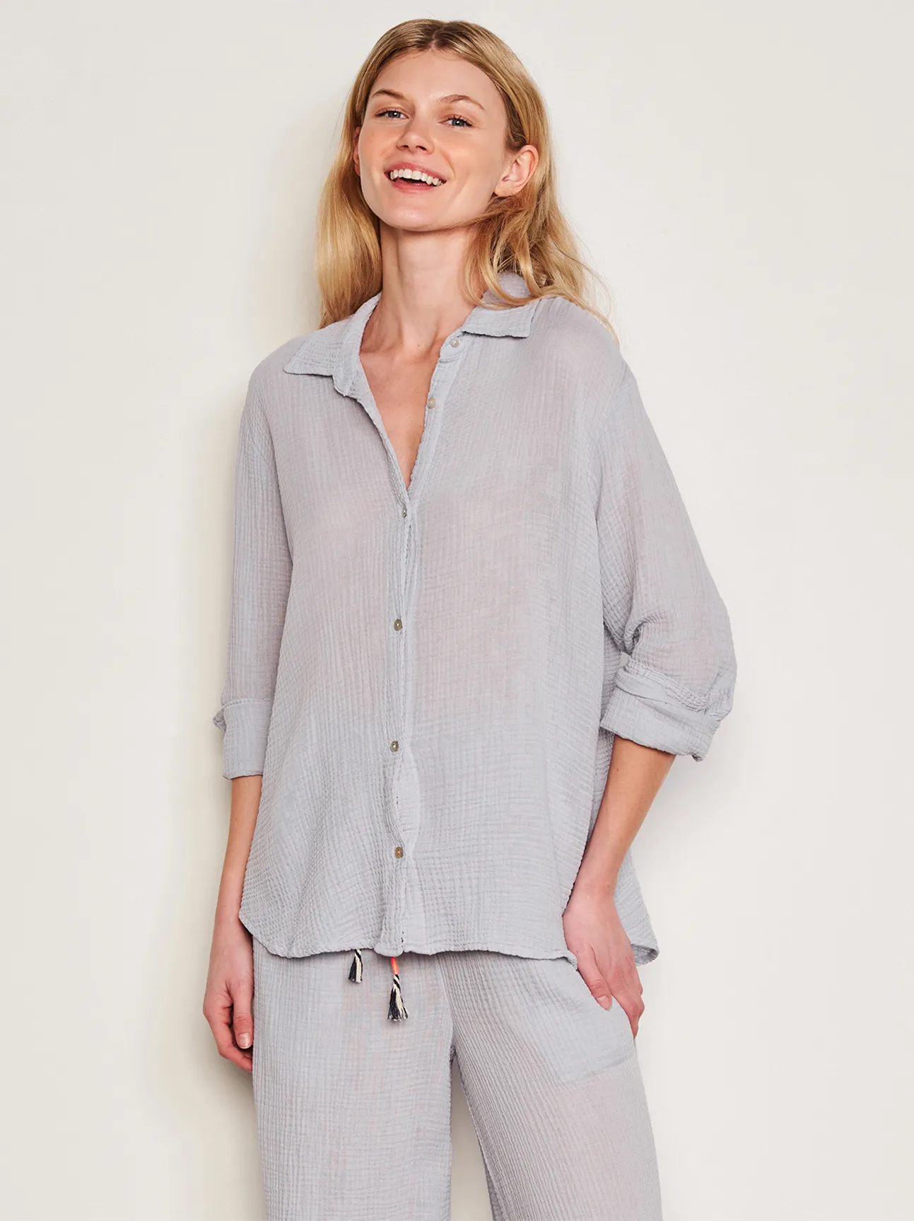 Blue Linen Classic Shirt