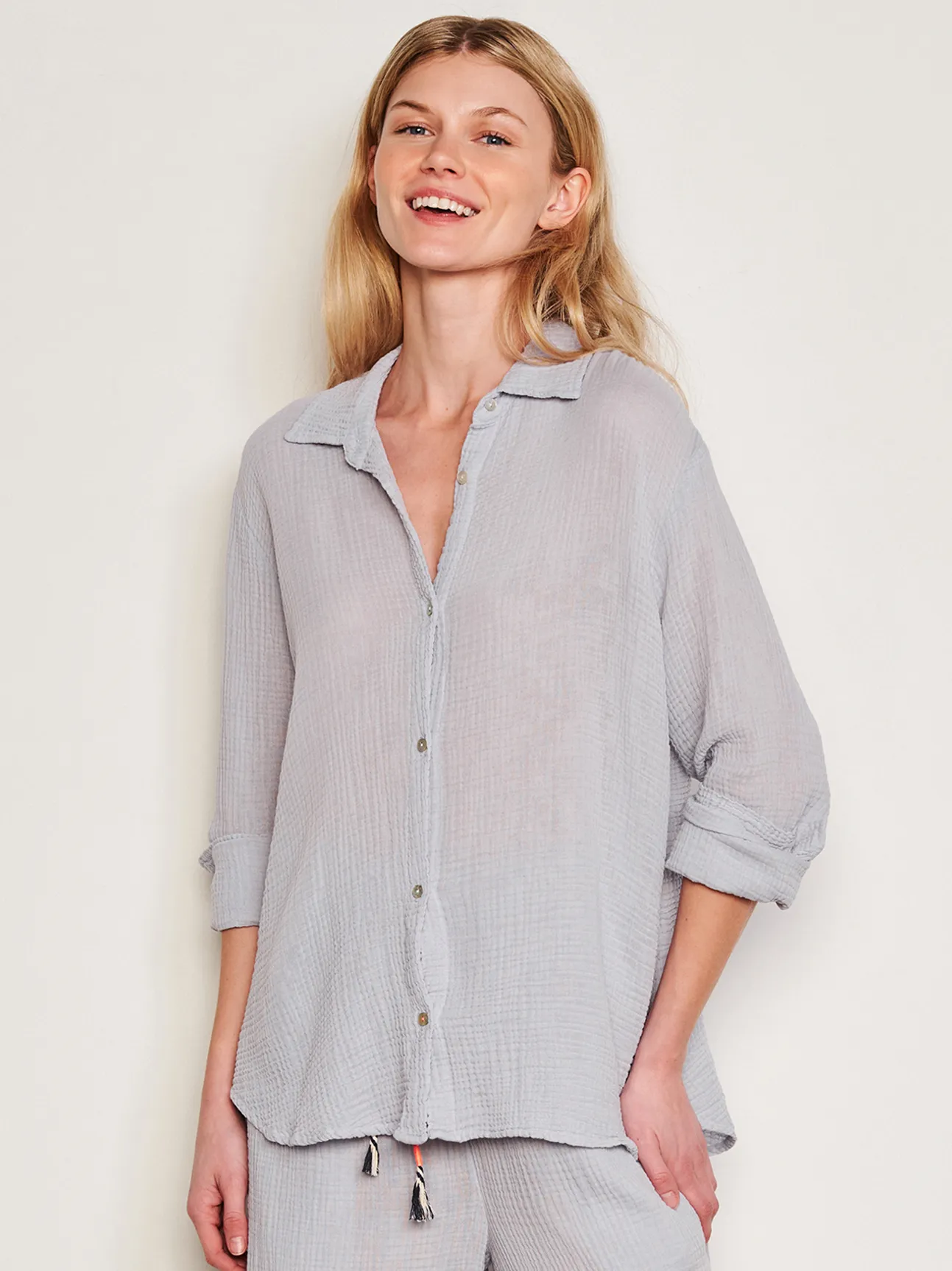 Blue Linen Classic Shirt