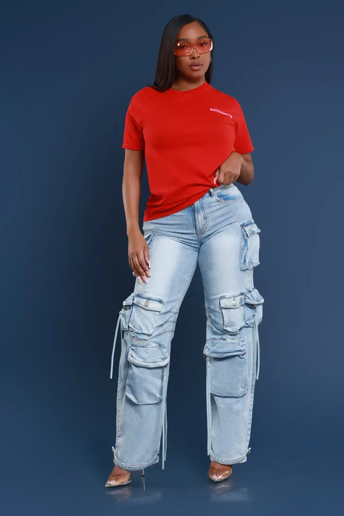 Clean Up Crew Graphic T-Shirt - Red