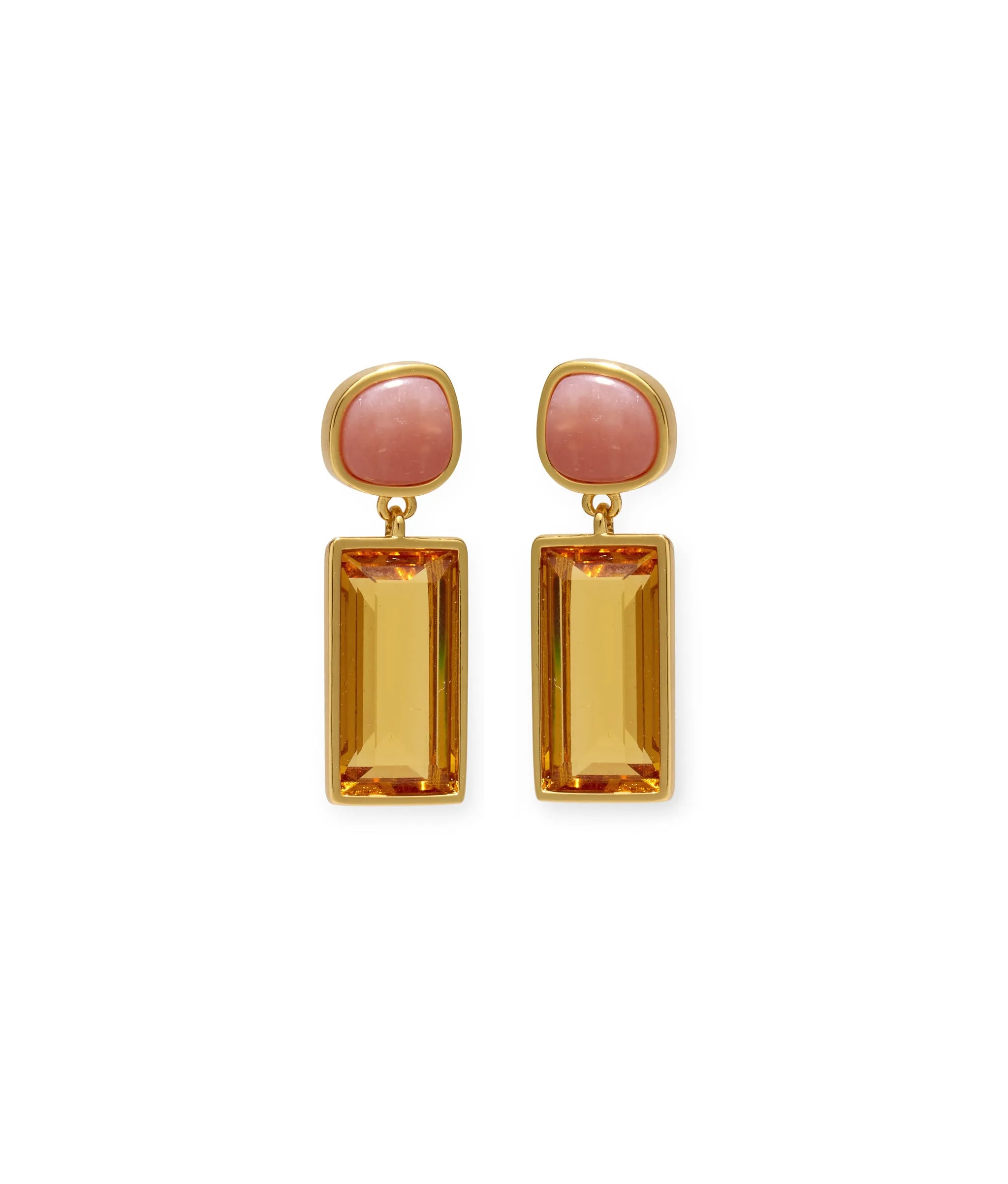 Crystal Column Earrings in Sunset