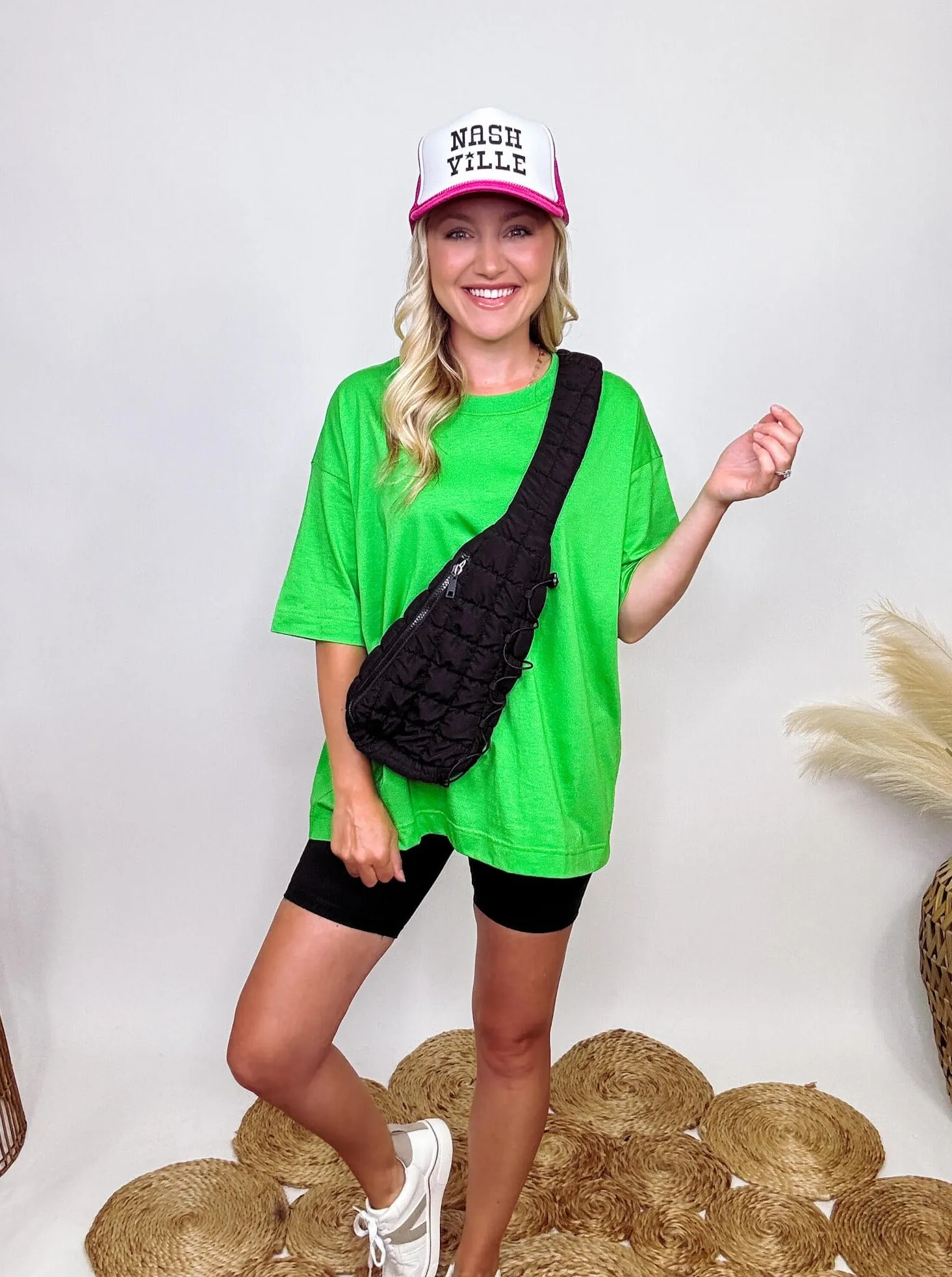 DOORBUSTER - Neon Green Short Sleeve Crew Neck Oversized Tee