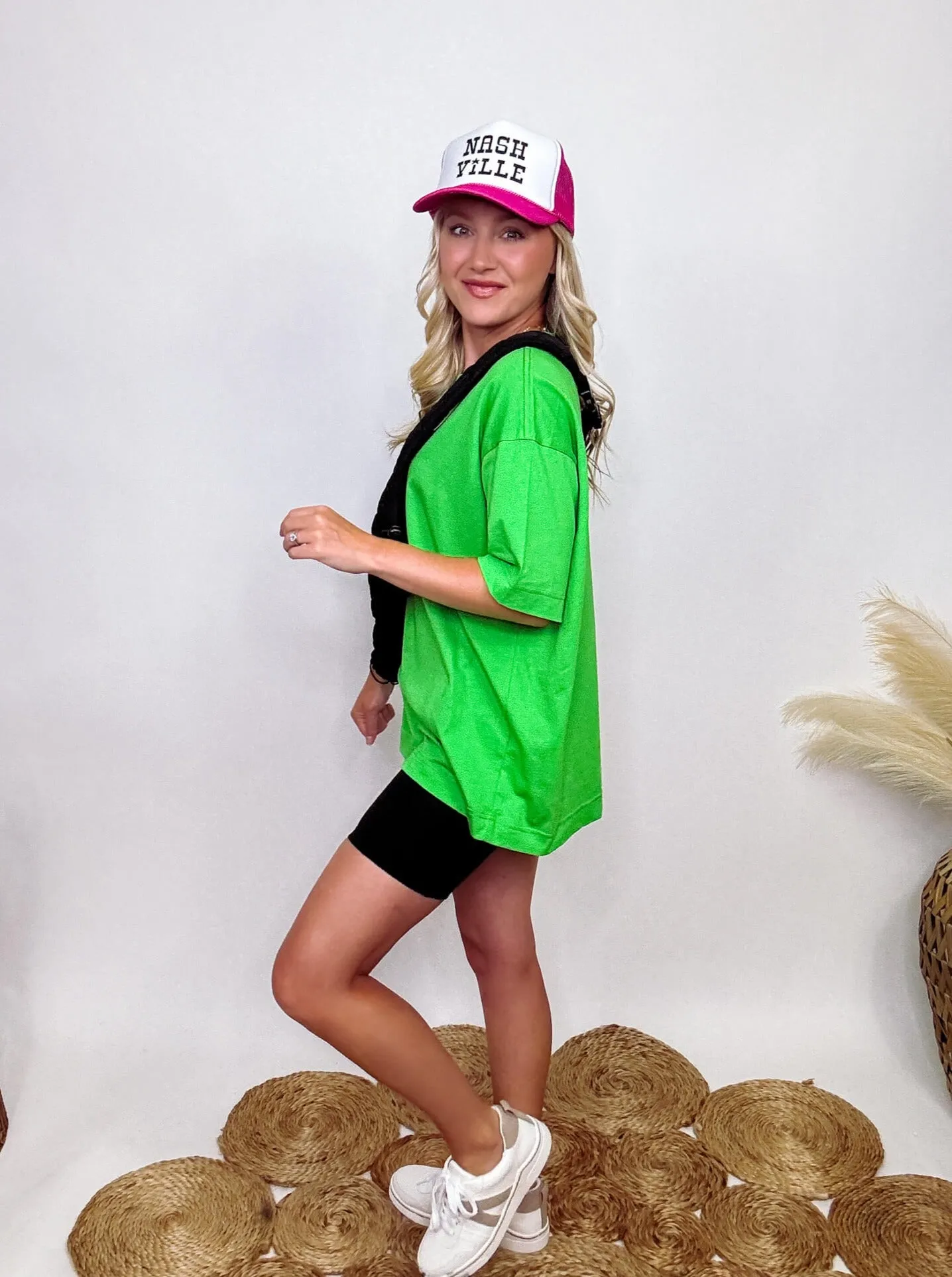 DOORBUSTER - Neon Green Short Sleeve Crew Neck Oversized Tee