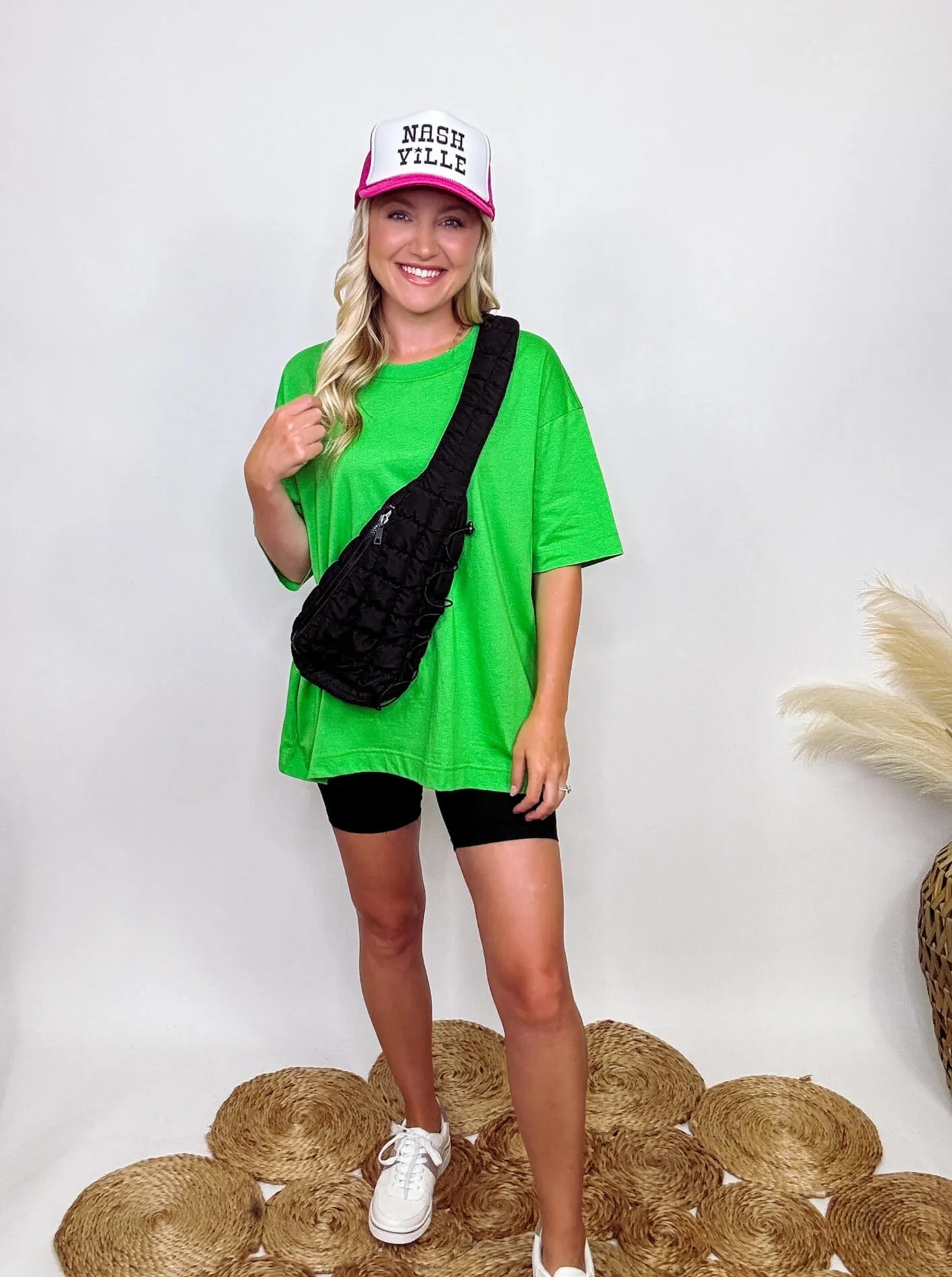 DOORBUSTER - Neon Green Short Sleeve Crew Neck Oversized Tee