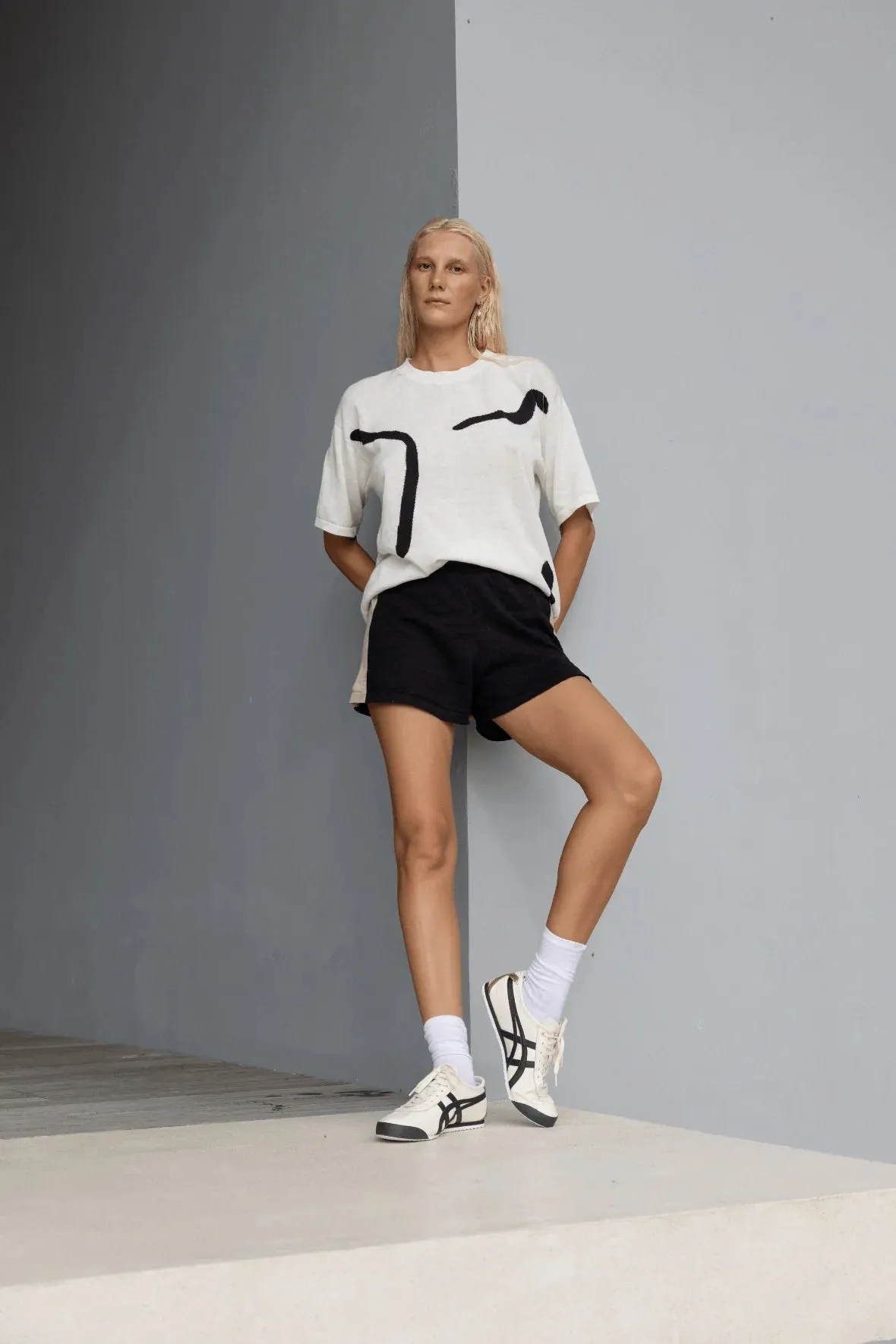 Hazel T-Shirt - Cream & Black