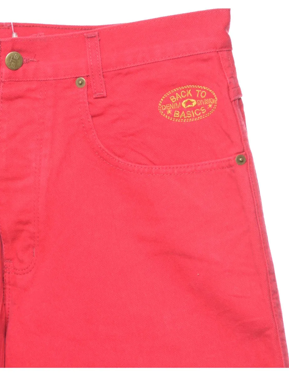 Hot Pink Straight Fit Jeans - W28 L30