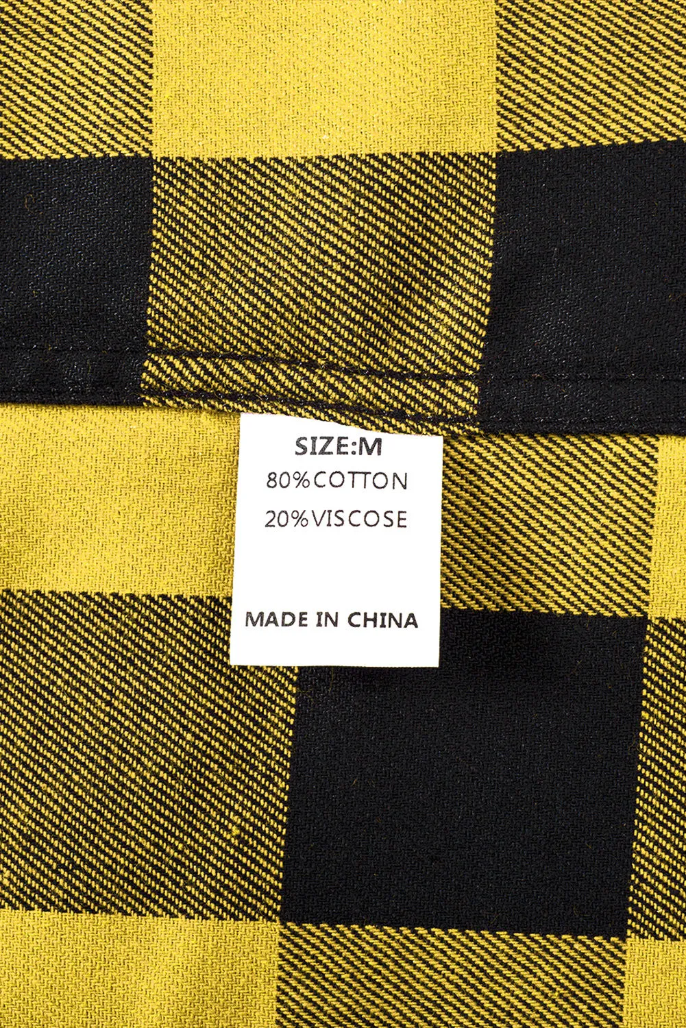 Men Button Front Long Sleeve Gingham Shirt