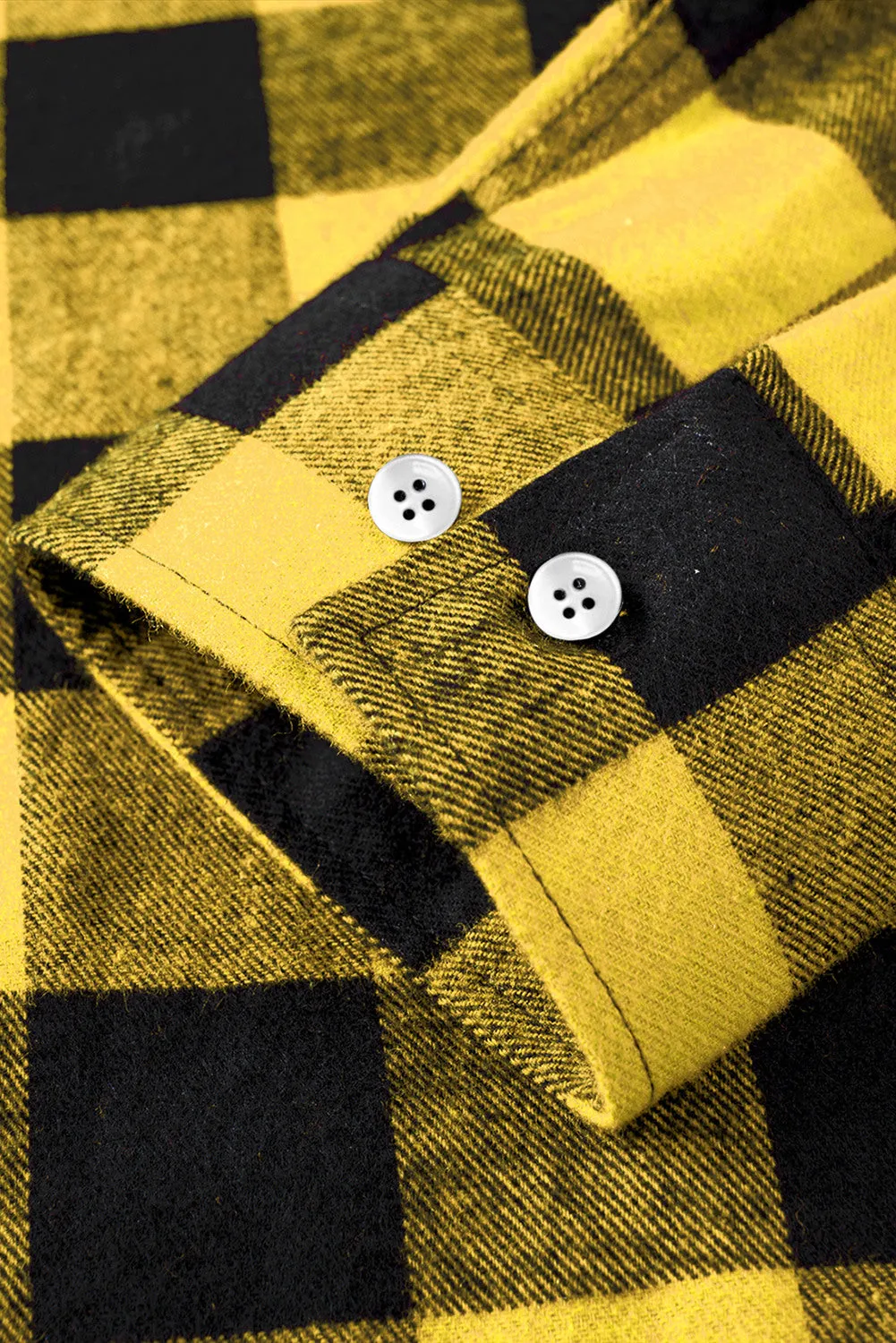 Men Button Front Long Sleeve Gingham Shirt