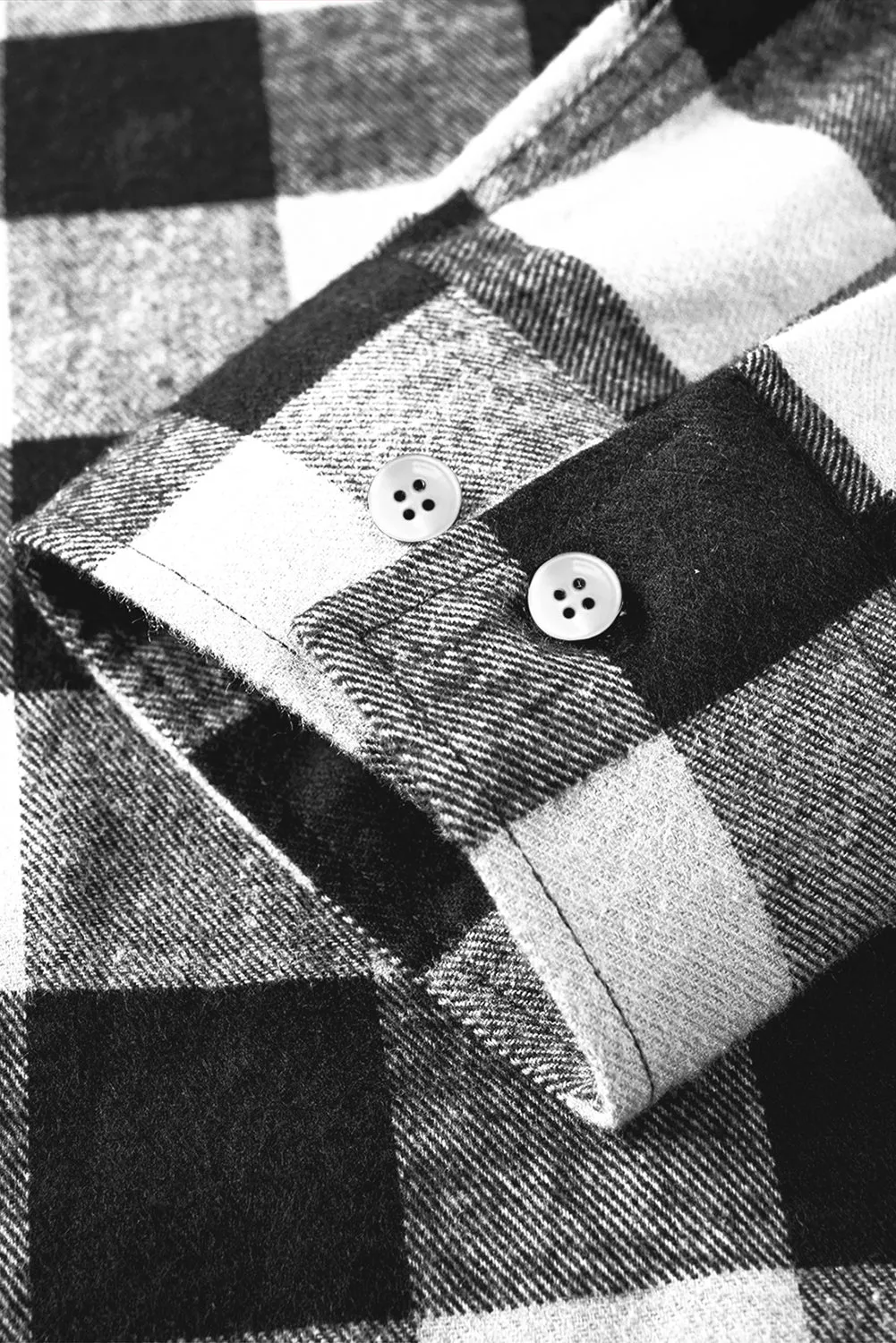 Men Button Front Long Sleeve Gingham Shirt