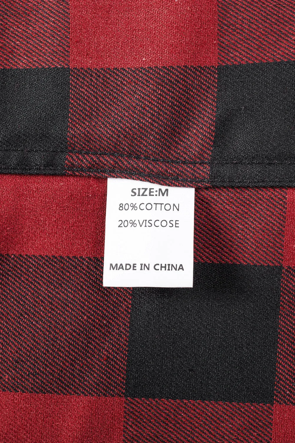 Men Button Front Long Sleeve Gingham Shirt