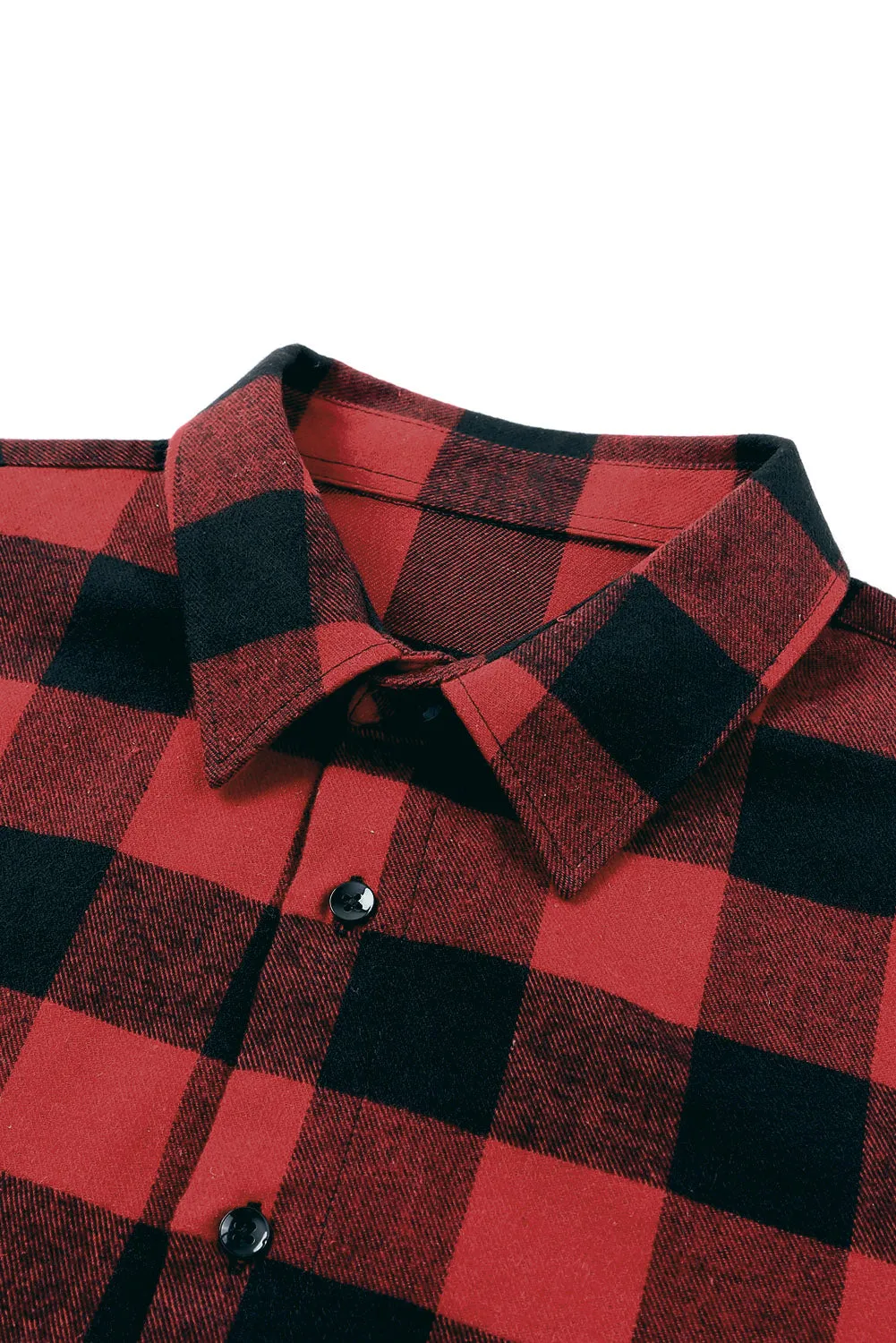 Men Button Front Long Sleeve Gingham Shirt