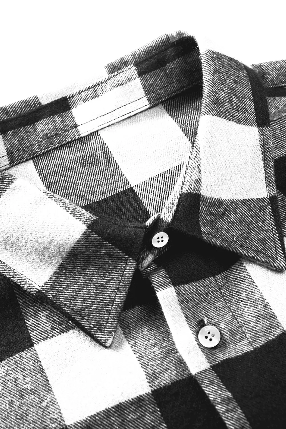 Men Button Front Long Sleeve Gingham Shirt