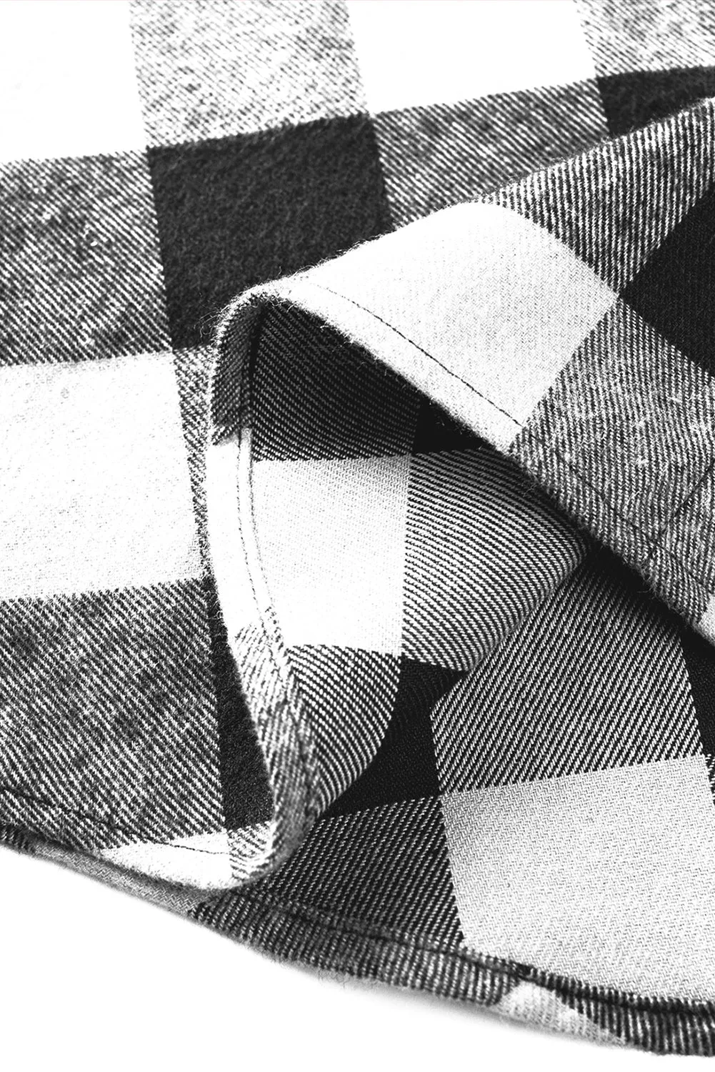 Men Button Front Long Sleeve Gingham Shirt