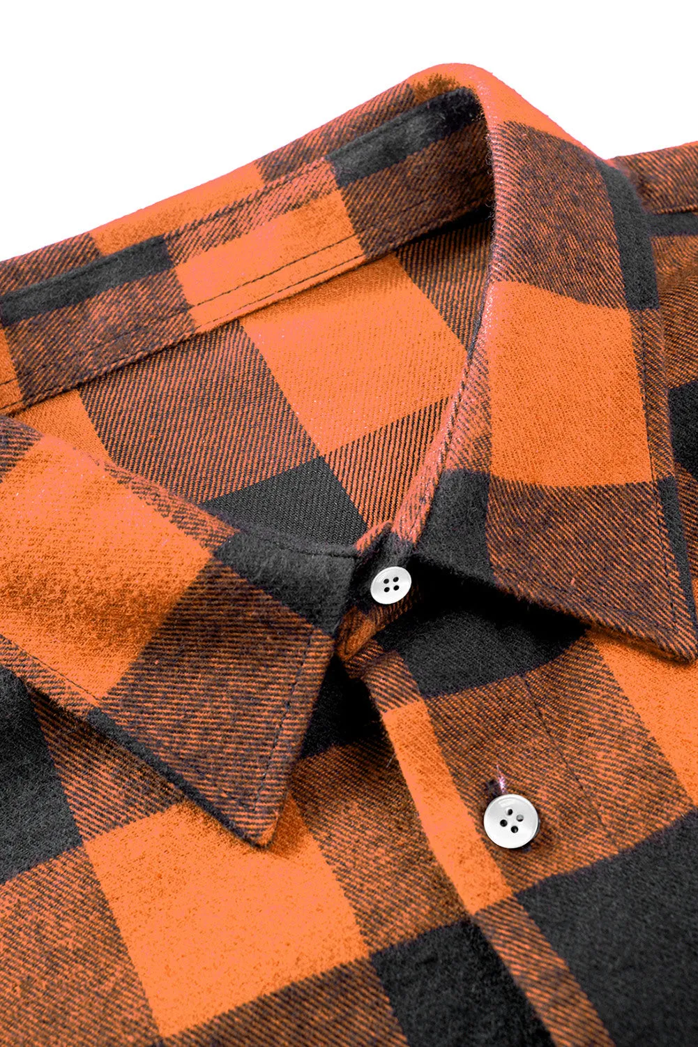 Men Button Front Long Sleeve Gingham Shirt