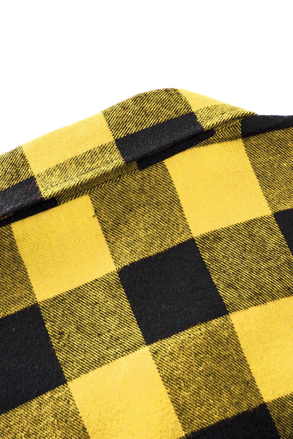 Men Button Front Long Sleeve Gingham Shirt