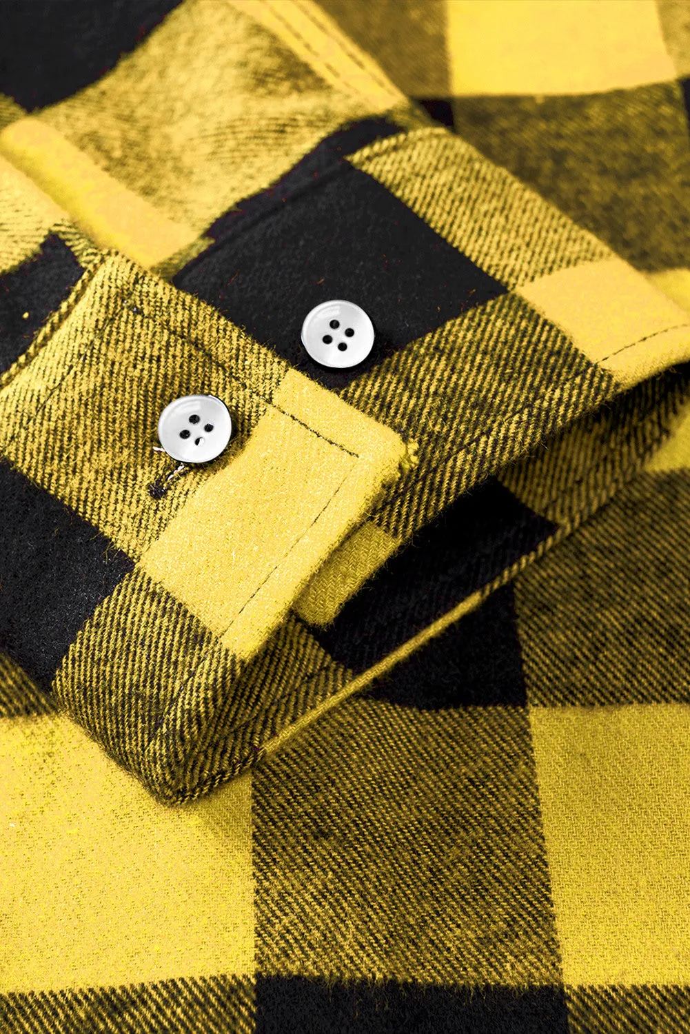 Men Button Front Long Sleeve Gingham Shirt