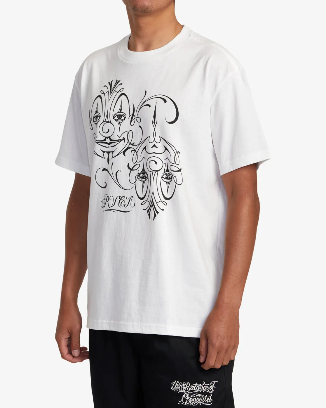 Mister Cartoon Balance Clowns Tee - White