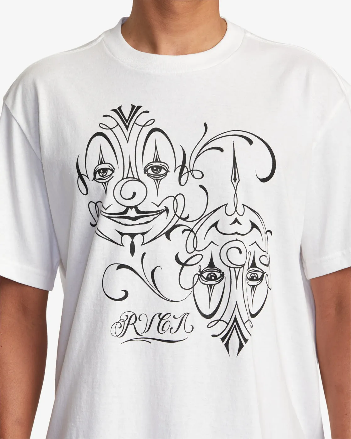 Mister Cartoon Balance Clowns Tee - White