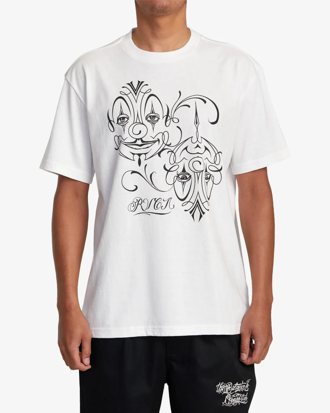 Mister Cartoon Balance Clowns Tee - White