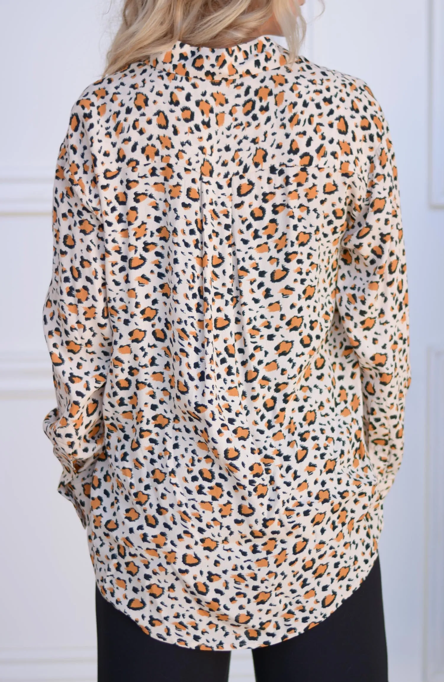 Olivine Leopard Blouse FINAL SALE