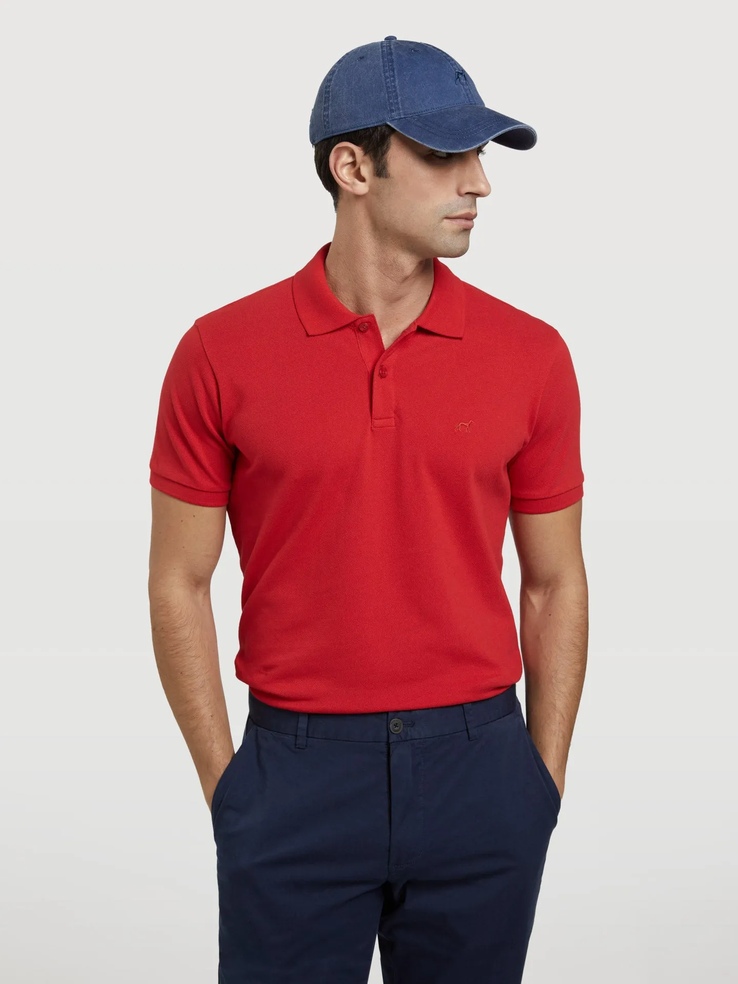 Slim Fit Basic Polo Piqué Shirt