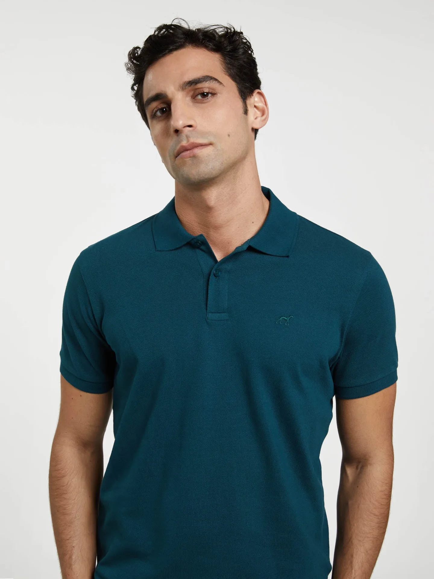 Slim Fit Basic Polo Piqué Shirt