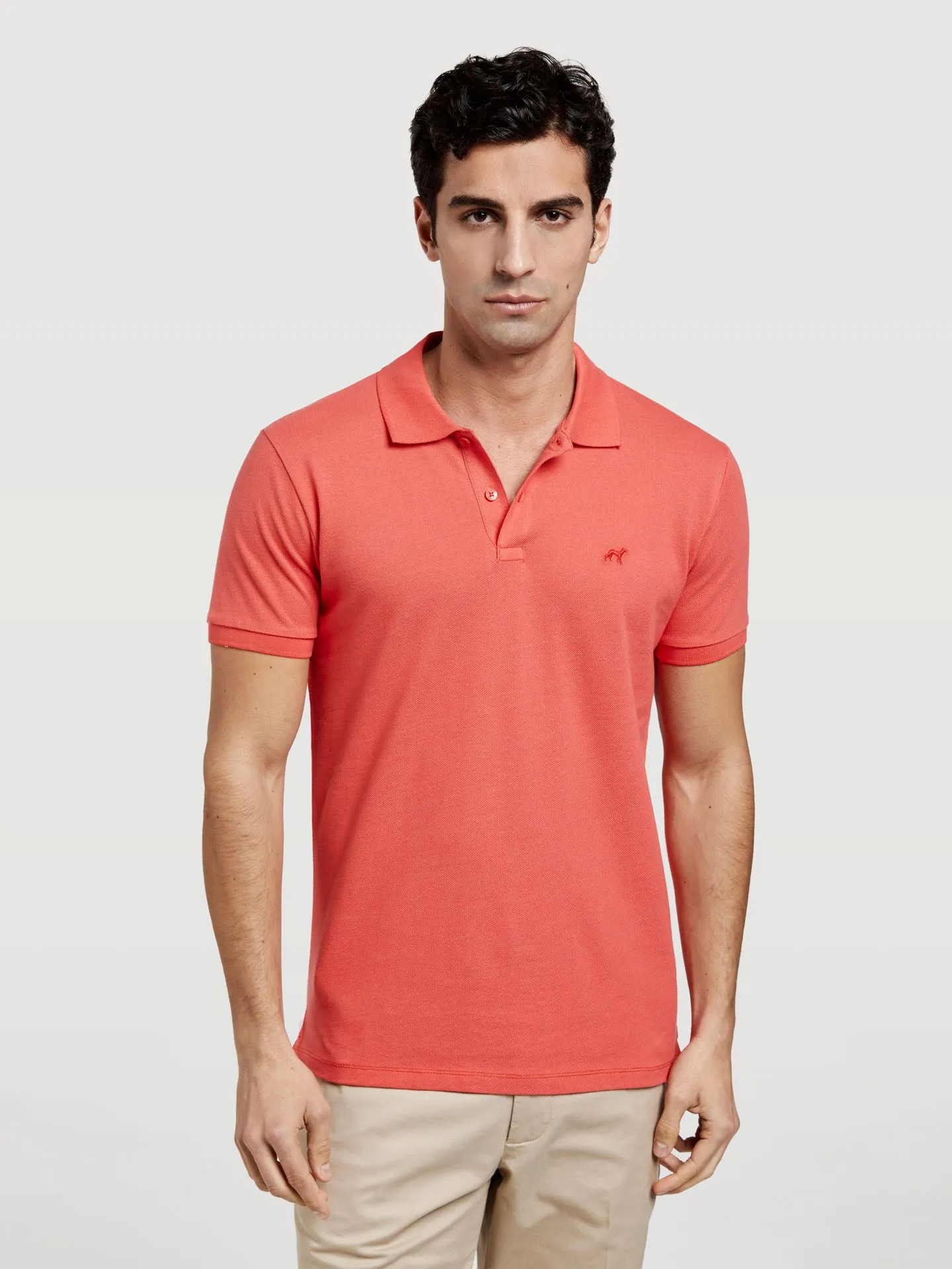 Slim Fit Basic Polo Piqué Shirt