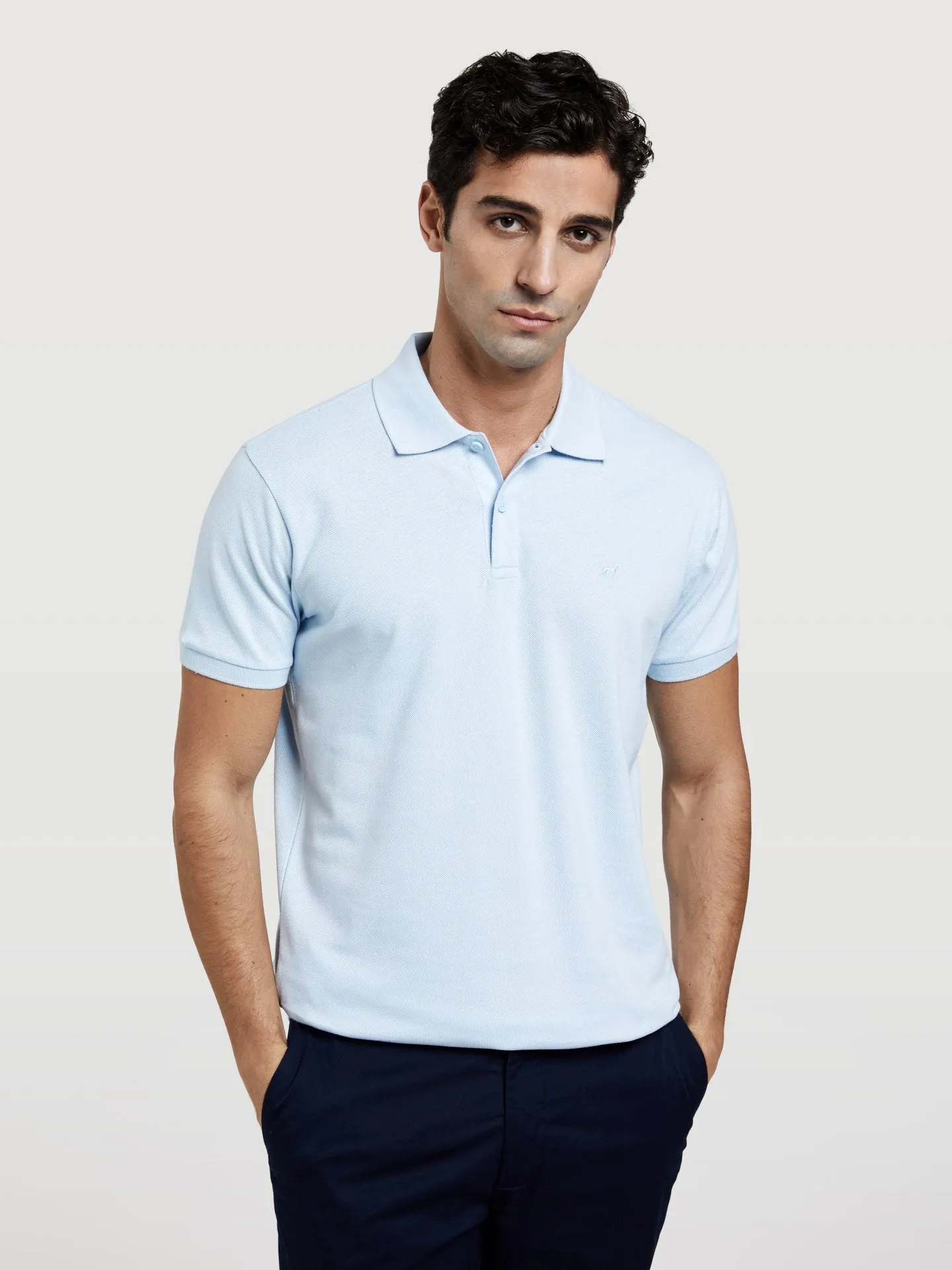 Slim Fit Basic Polo Piqué Shirt