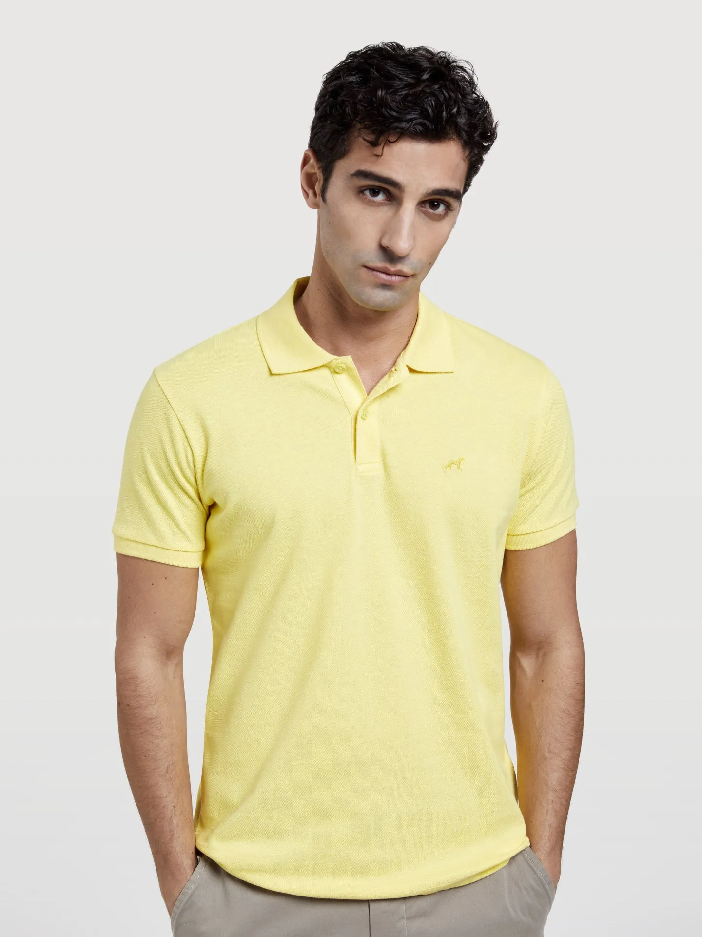 Slim Fit Basic Polo Piqué Shirt