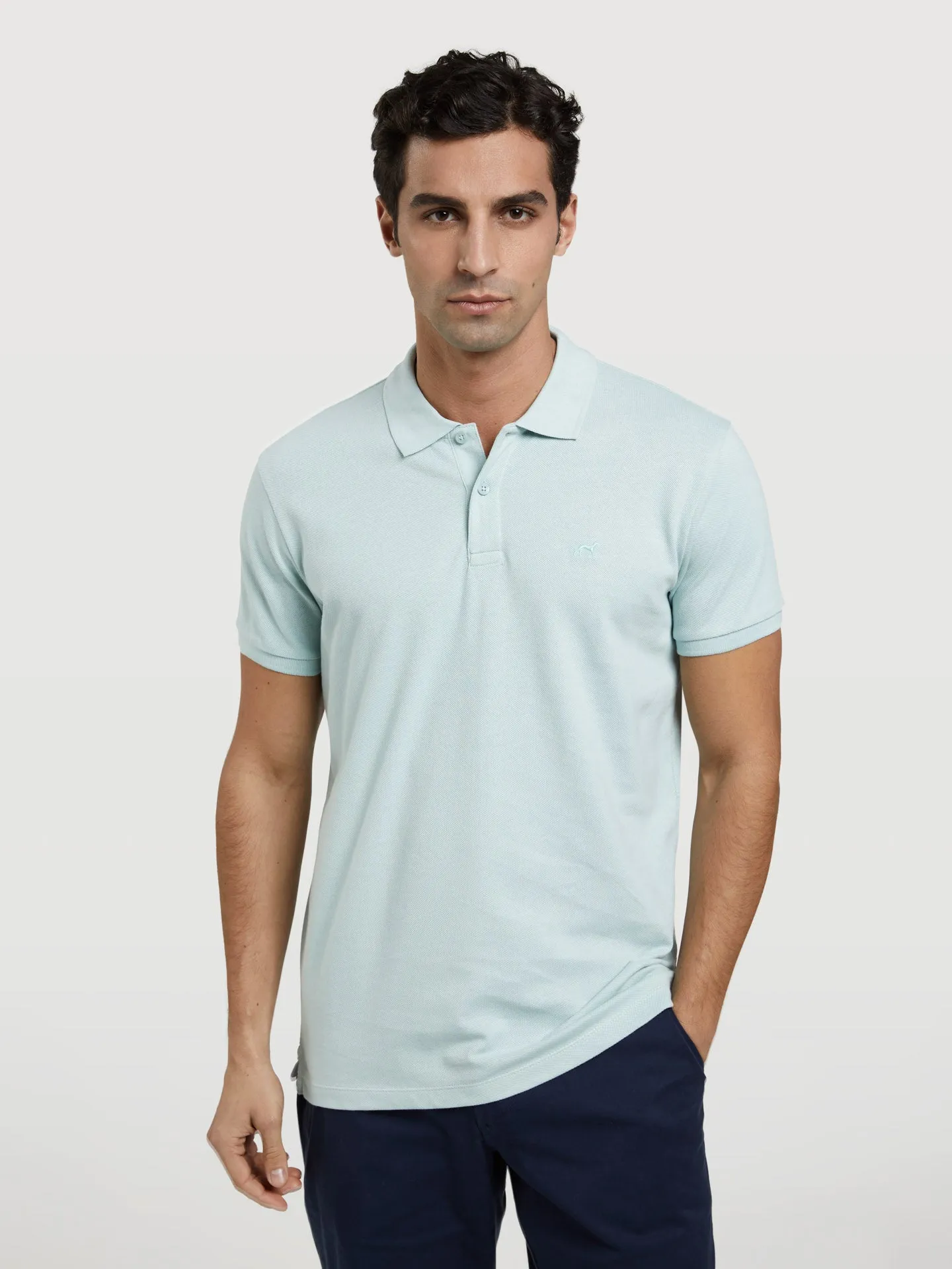 Slim Fit Basic Polo Piqué Shirt