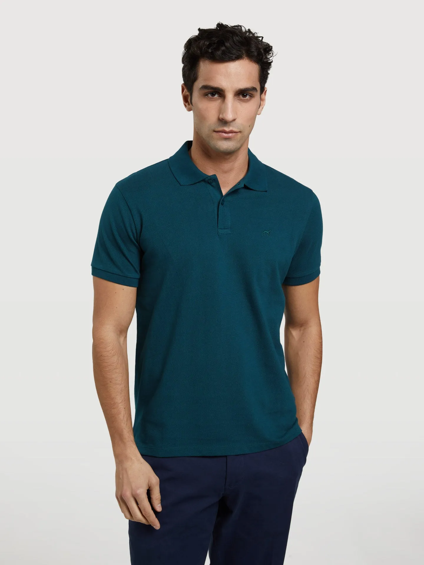 Slim Fit Basic Polo Piqué Shirt