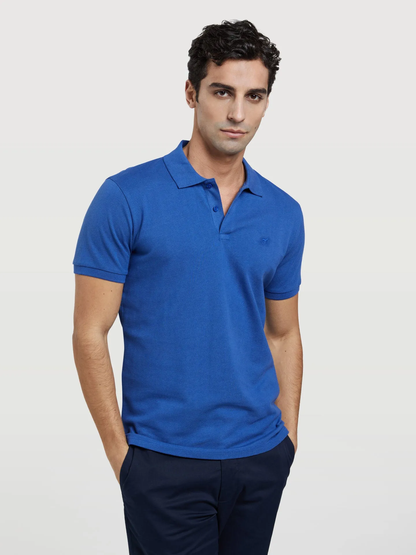 Slim Fit Basic Polo Piqué Shirt
