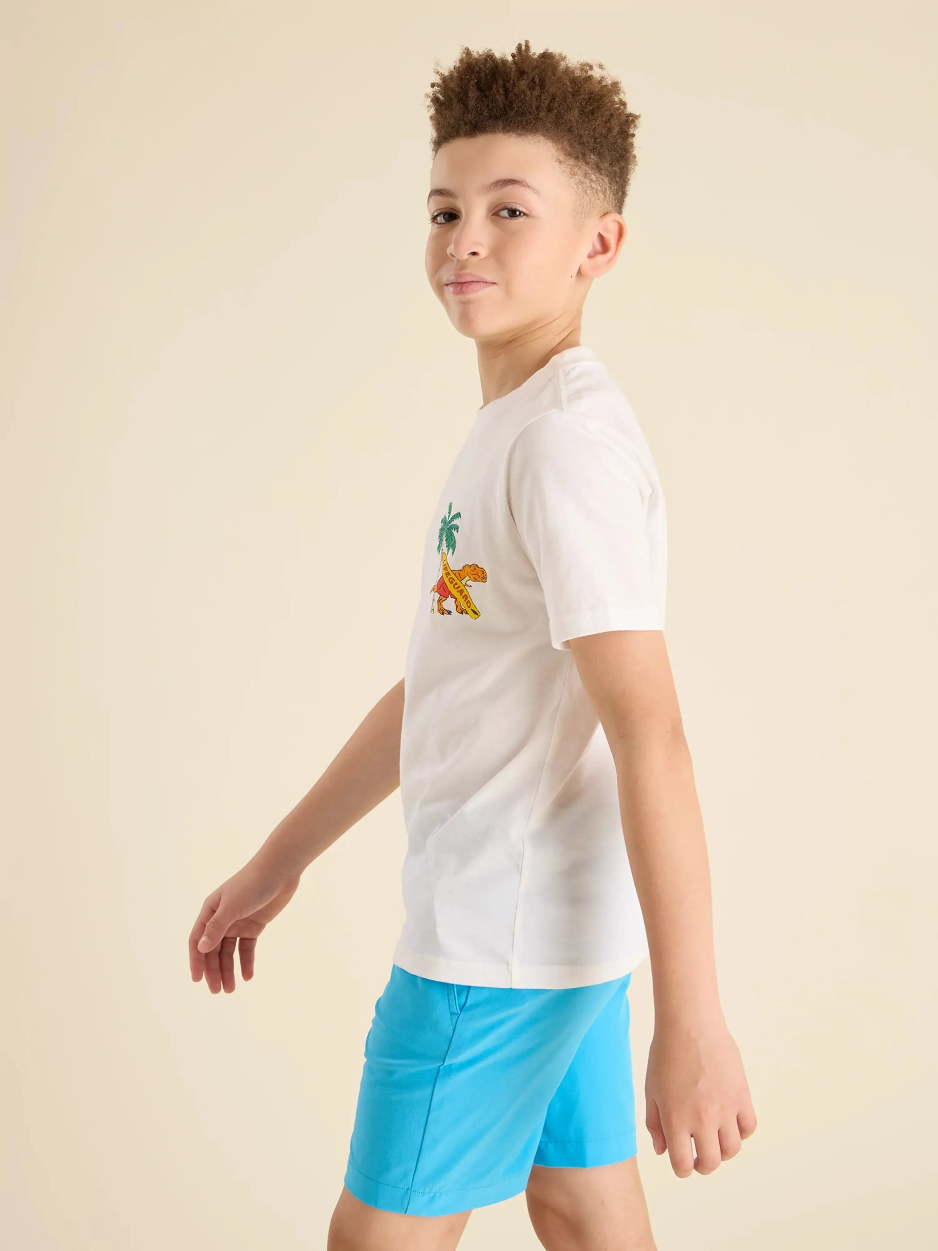 The Lifeguard Dino (Boys Non Pocket T-Shirt)