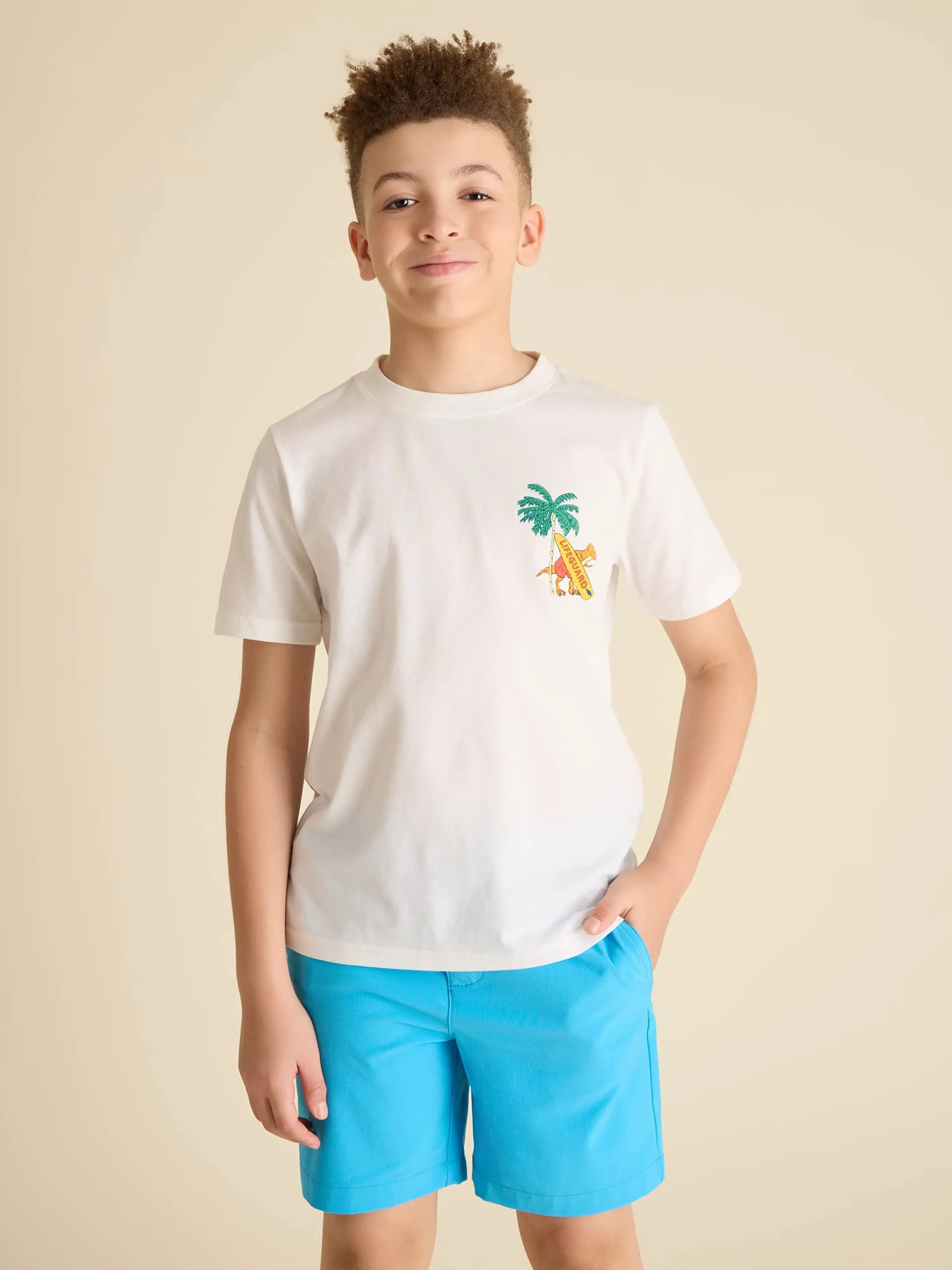 The Lifeguard Dino (Boys Non Pocket T-Shirt)