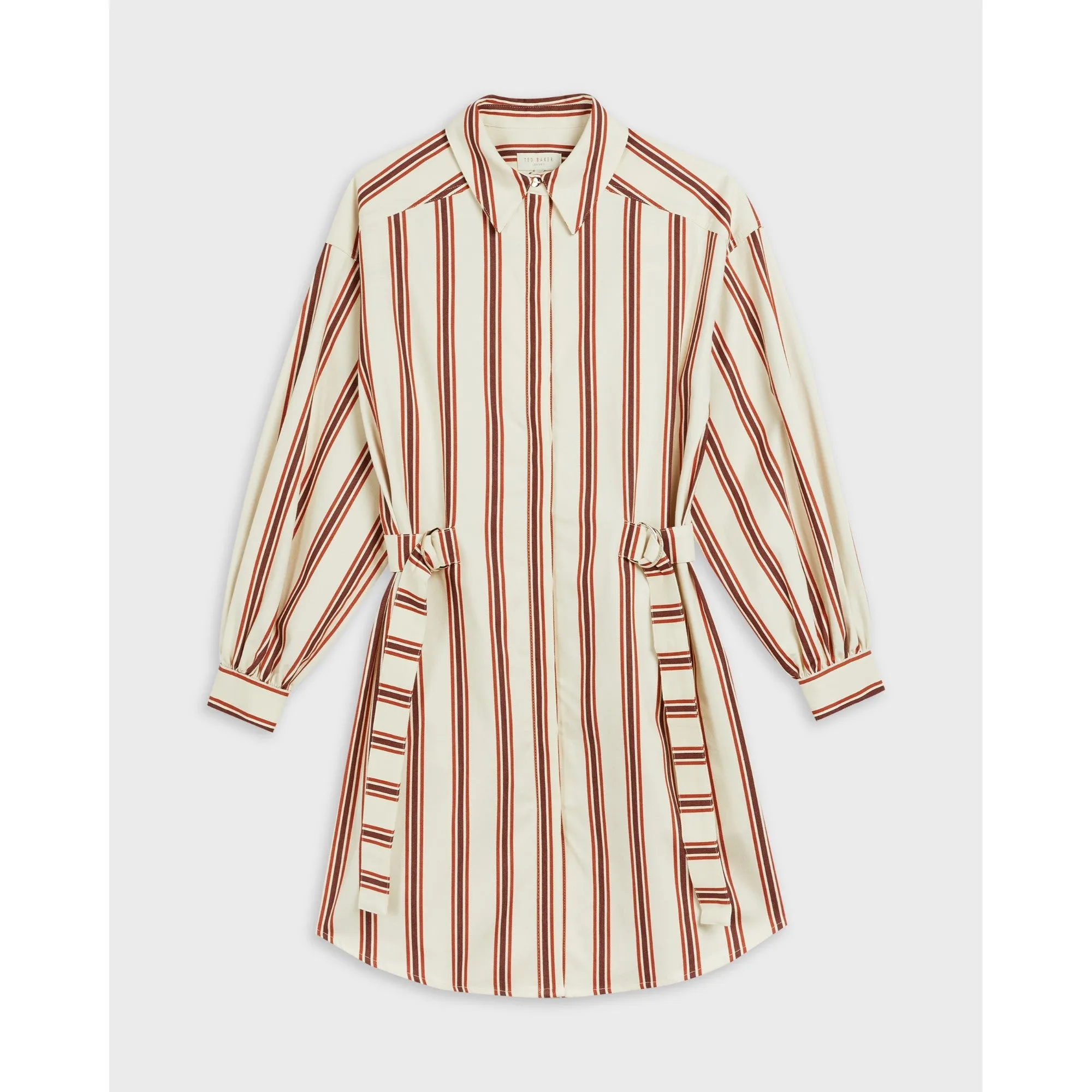 Women Wmd-Kaate-Midi Shirt Dress With Waist Tie - Nude